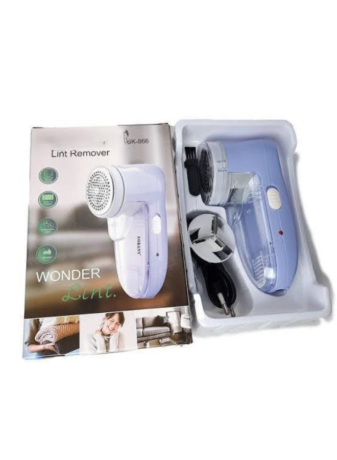 Electric lint remover with USB charging, 3 blades (replacement blade and cleaning brush included) - Image 1