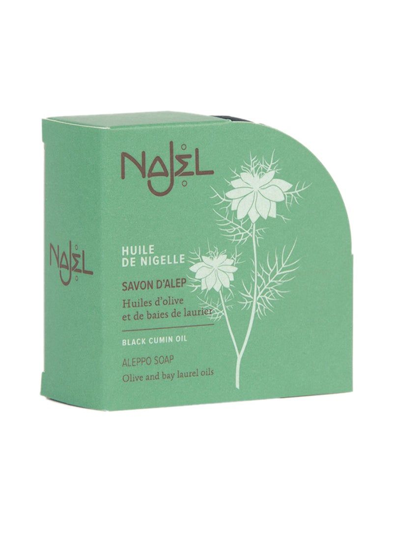 najel Aleppo Najel Soap with Black Cumin Oil Rebalancing Soap, for face, body and hair - 100g - Image 1