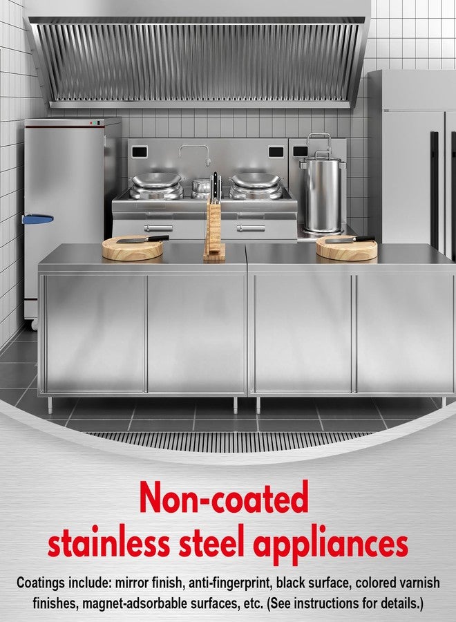Netrca Stainless Steel Scratch Remover Kit, Removes Deep Scratches from Sinks, Ranges, Fridges, Stoves & Appliances, Restores Like-New Finish, for Non-Coated Stainless Steel, with 3 Pads, Compound, Handle - Image 5