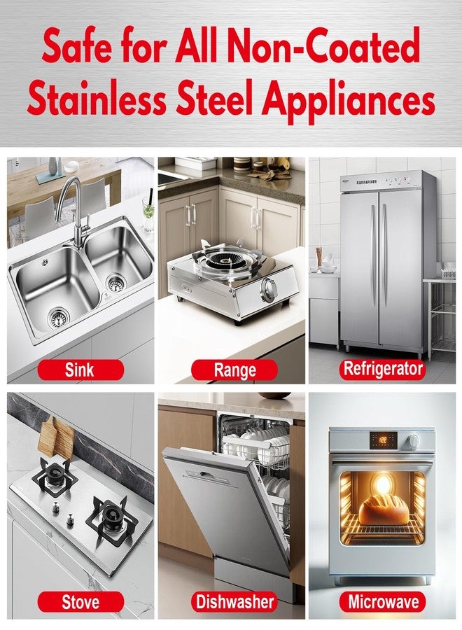 Netrca Stainless Steel Scratch Remover Kit, Removes Deep Scratches from Sinks, Ranges, Fridges, Stoves & Appliances, Restores Like-New Finish, for Non-Coated Stainless Steel, with 3 Pads, Compound, Handle - Image 3