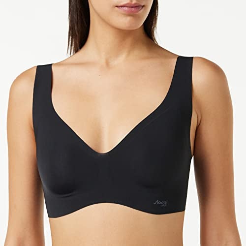 Sloggi Invisible Bra Womens Zero Feel Bralette with Removable Push-Up Pads (White, Black, Cognac) - Image 4