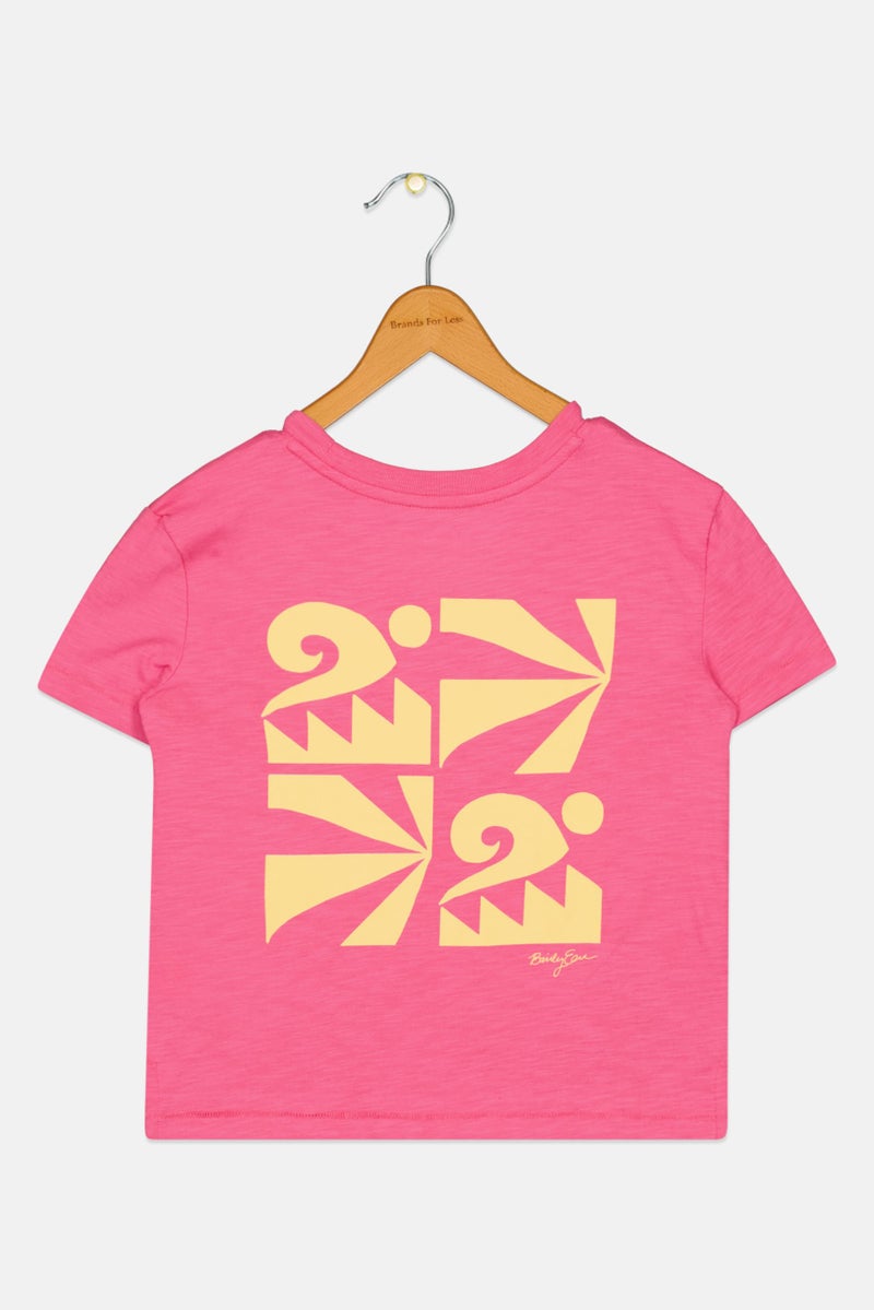 GAP Gap x Bailey Elder Kids Girl Graphic Print Short Sleeve T-Shirt, Pink  - Image 2