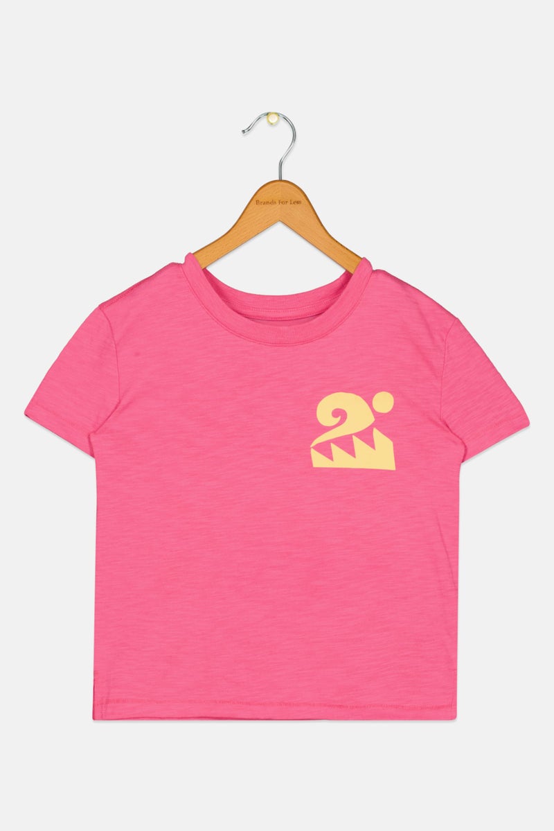 GAP Gap x Bailey Elder Kids Girl Graphic Print Short Sleeve T-Shirt, Pink  - Image 1