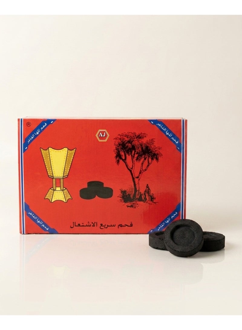 فحم المها فحم بخور أسود أقراص 40 مم بشكل أصلي، مصنوع من مواد عالية الجودة، سريع الاشتعال ويدوم لفترات طويلة، مُنتج بعناية ومعبأ بحرص، عبوة 50 قطعة