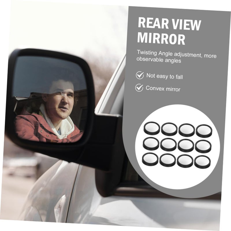 360 Degree Round Blindspot Rear View Mirror HD Water Resistant Adhesive Easy Installation - Image 5