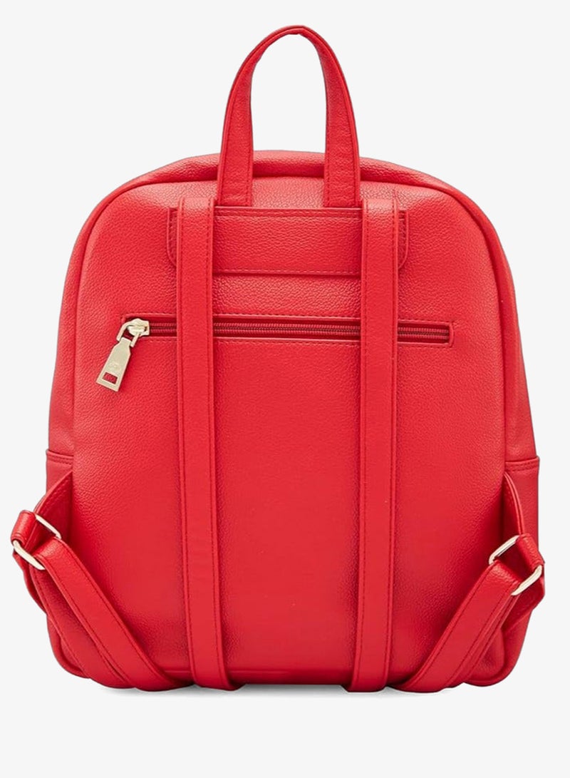 Caprese Erica Fashion Backpack Maroon Medium | Spacious floral backpack with adjustable strap and multiple pockets, ideal for college and daily use - Image 4