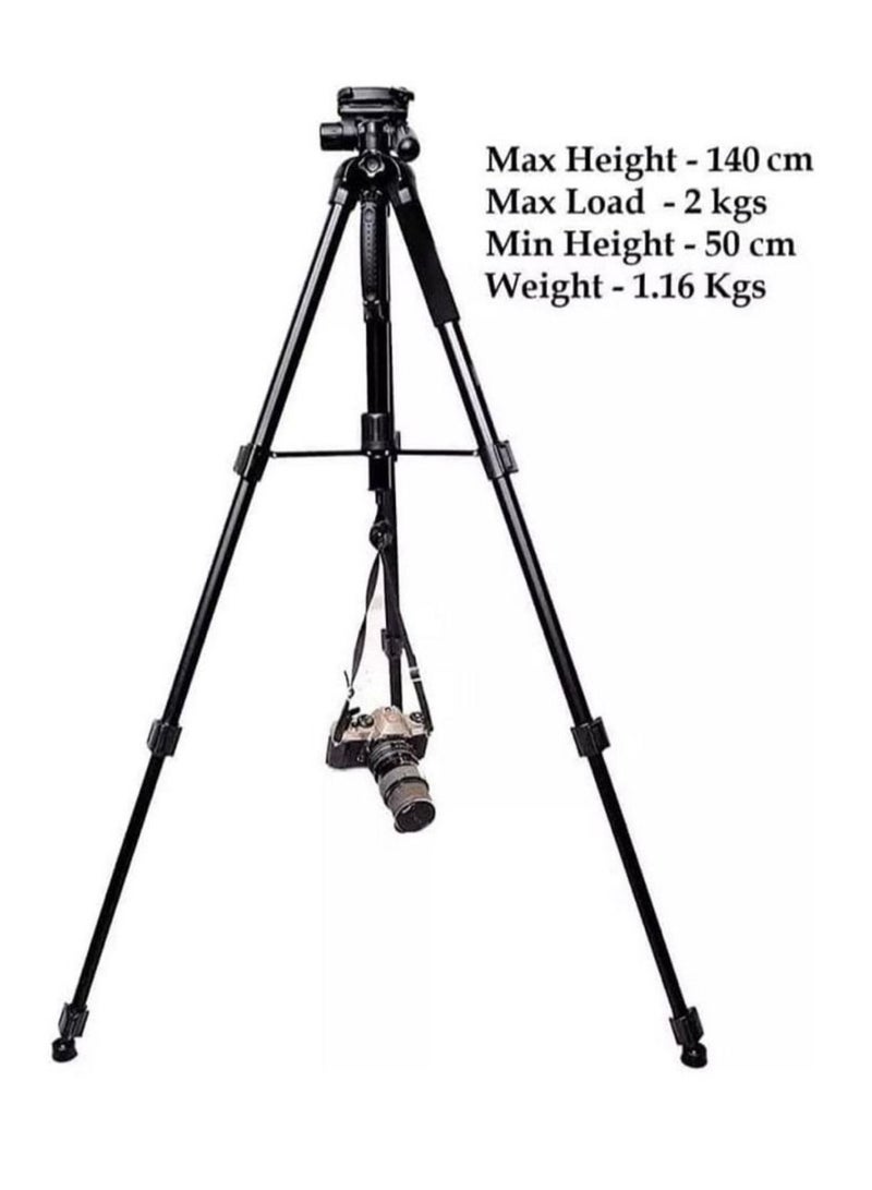 GENNEXT Camera Tripod with Travel Bag Cell Phone Tripod with Wireless Remote and Phone Holder Compatible with All Cameras Cell Phones Projector Webcam Spotting Scopes  - Image 2