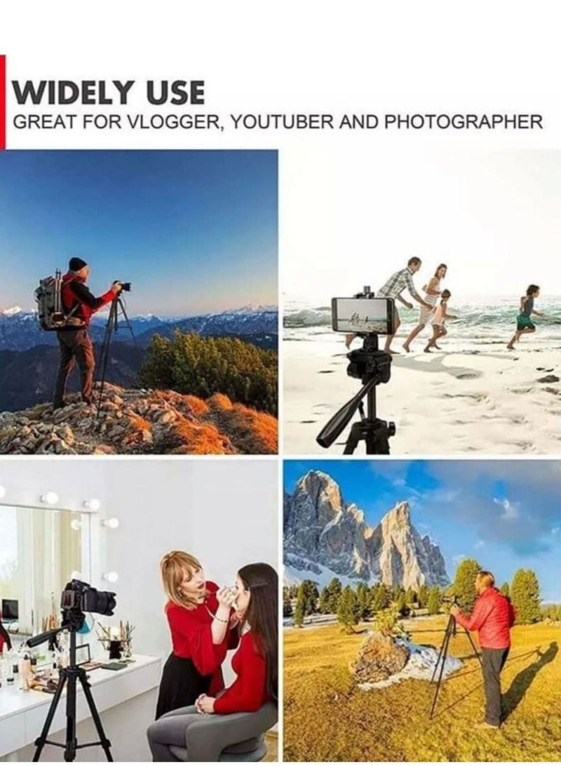 GENNEXT Camera Tripod with Travel Bag Cell Phone Tripod with Wireless Remote and Phone Holder Compatible with All Cameras Cell Phones Projector Webcam Spotting Scopes  - Image 5