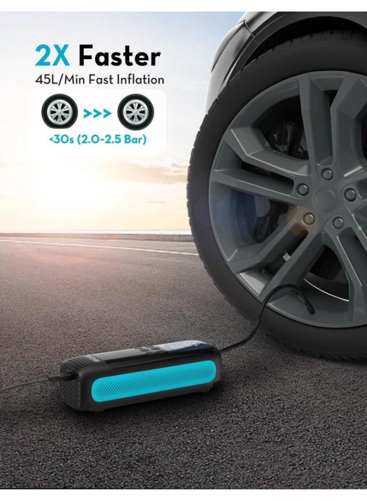 RAVPower Premium Battery-Free Air Compressor 120W, 12-16V Output, 45L/Min Speed, with Digital LED Display - view 4