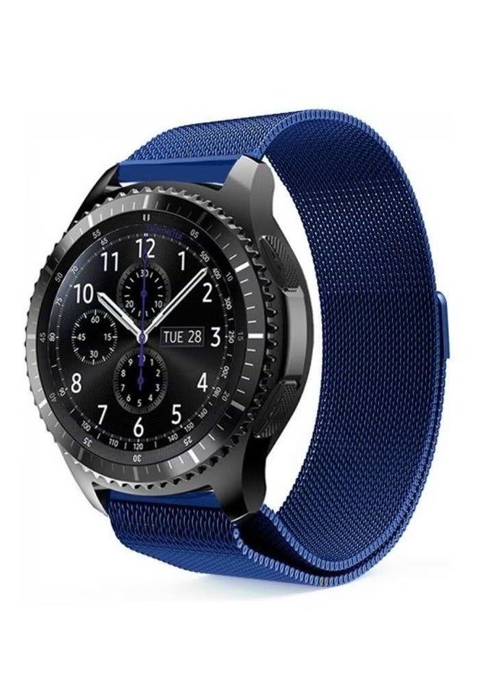 vesus Replacement Band With Milanese Loop For Samsung Gear S3 Classic/Frontier - 22mm Blue