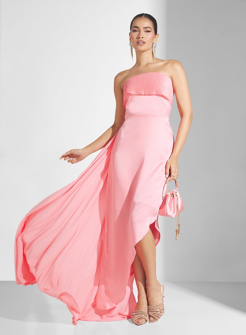 ايرا فستان سهرة بدون حمالات بقصة غير متماثلة - Image 1