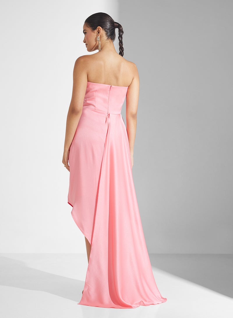 ايرا فستان سهرة بدون حمالات بقصة غير متماثلة - Image 2