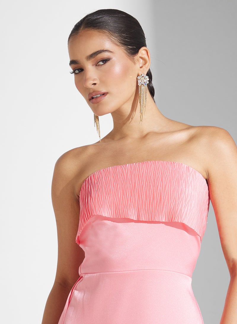 ايرا فستان سهرة بدون حمالات بقصة غير متماثلة - Image 3