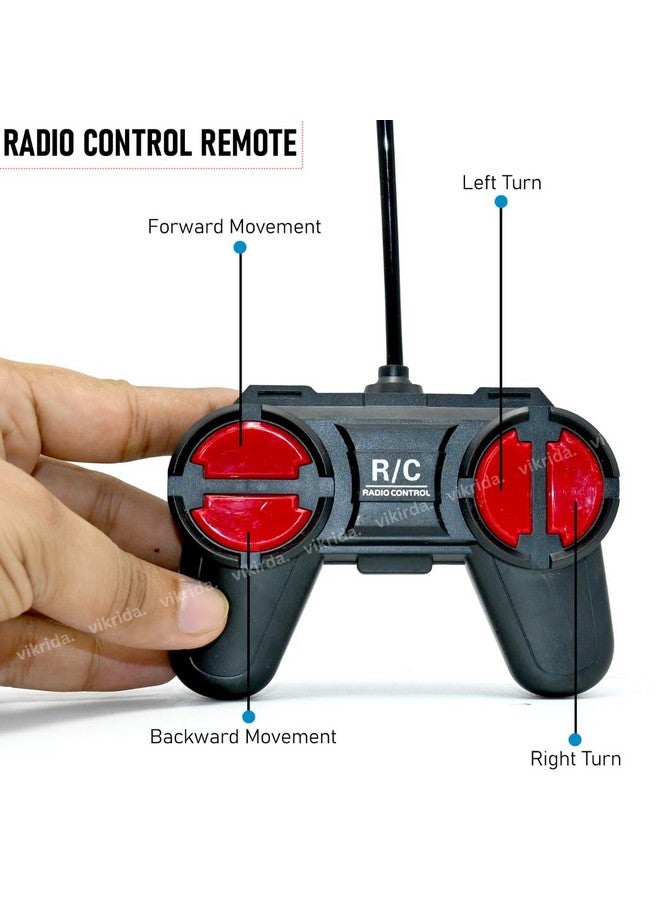 VikriDA RC Car with Led Lights Full Function Car, Rechargeable Racing Car for Kids with Remote Control - Multi Color - Image 5