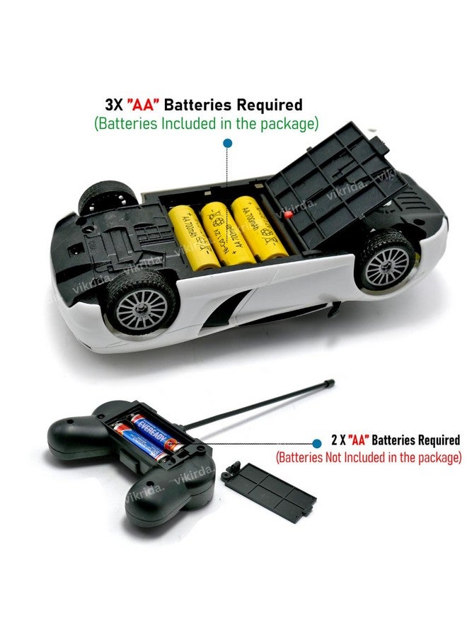 VikriDA RC Car with Led Lights Full Function Car, Rechargeable Racing Car for Kids with Remote Control - Multi Color - Image 2