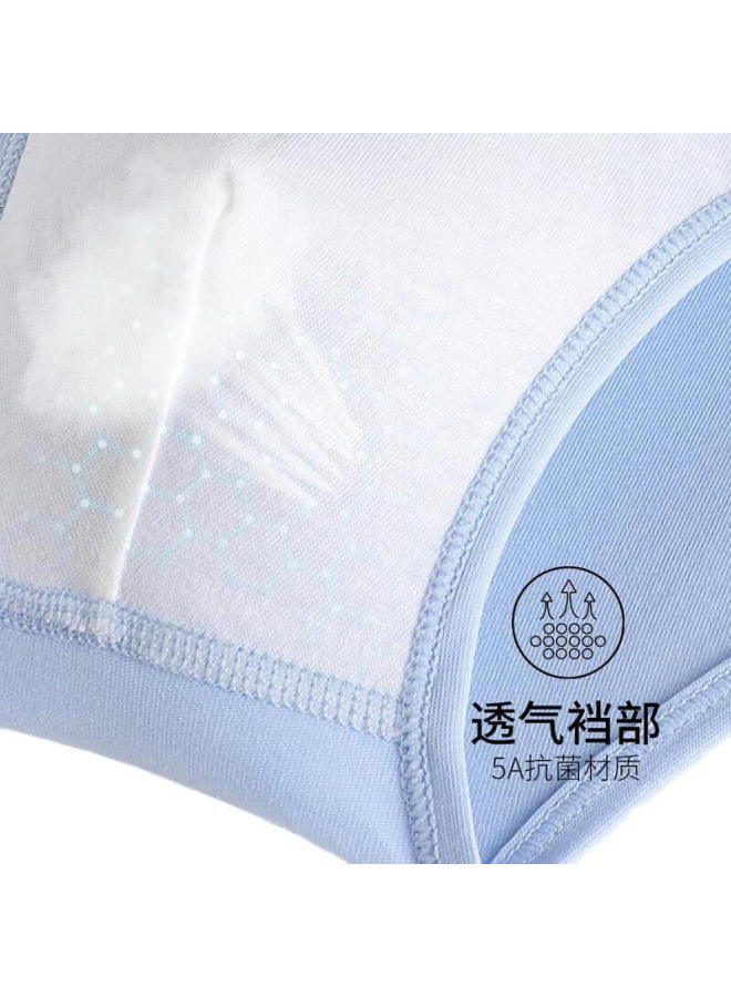 THREEGUN Gun Children'S Underwear Pure Cotton 5A Antibacterial Crotch Mid-Sized Boys Triangle Pants (3-Pack) Dinosaur Combination 140 - Image 1