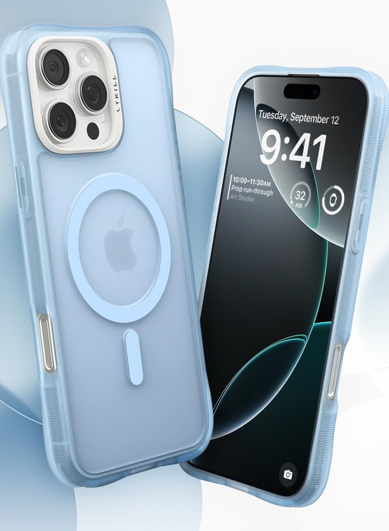 CYRILL Ultra Sheer Mag for iPhone 16 PRO Case Cover Compatible with MagSafe [Shock-Absorbent] - Baby Blue - Image 2
