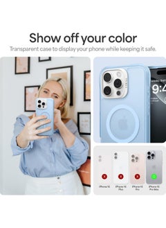CYRILL Ultra Sheer Mag for iPhone 16 PRO Case Cover Compatible with MagSafe [Shock-Absorbent] - Baby Blue  - Image 3
