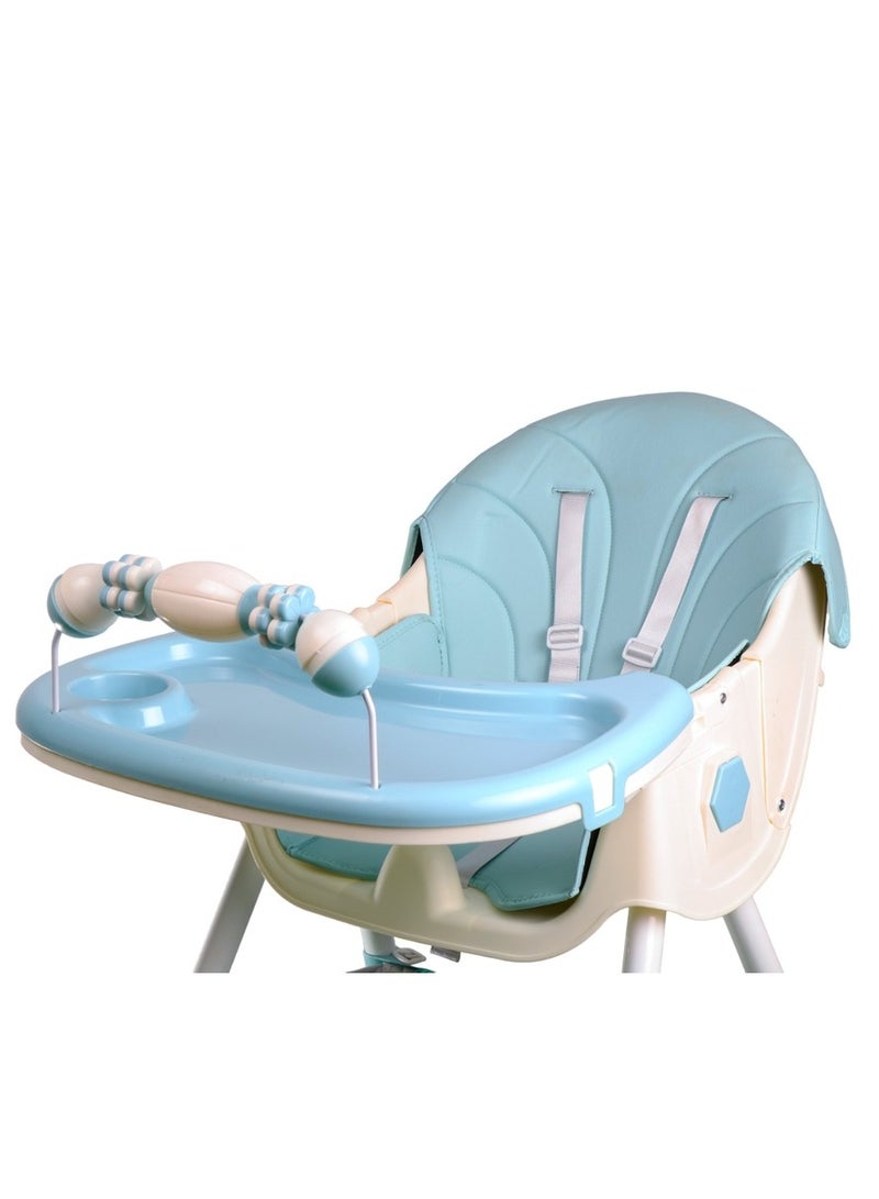 Feeding Dining Leather Chair 2 Levels Cyan - H-601 - Image 2