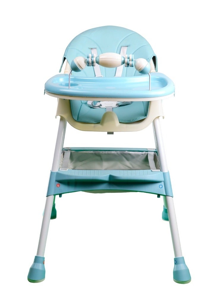 Feeding Dining Leather Chair 2 Levels Cyan - H-601 - Image 3