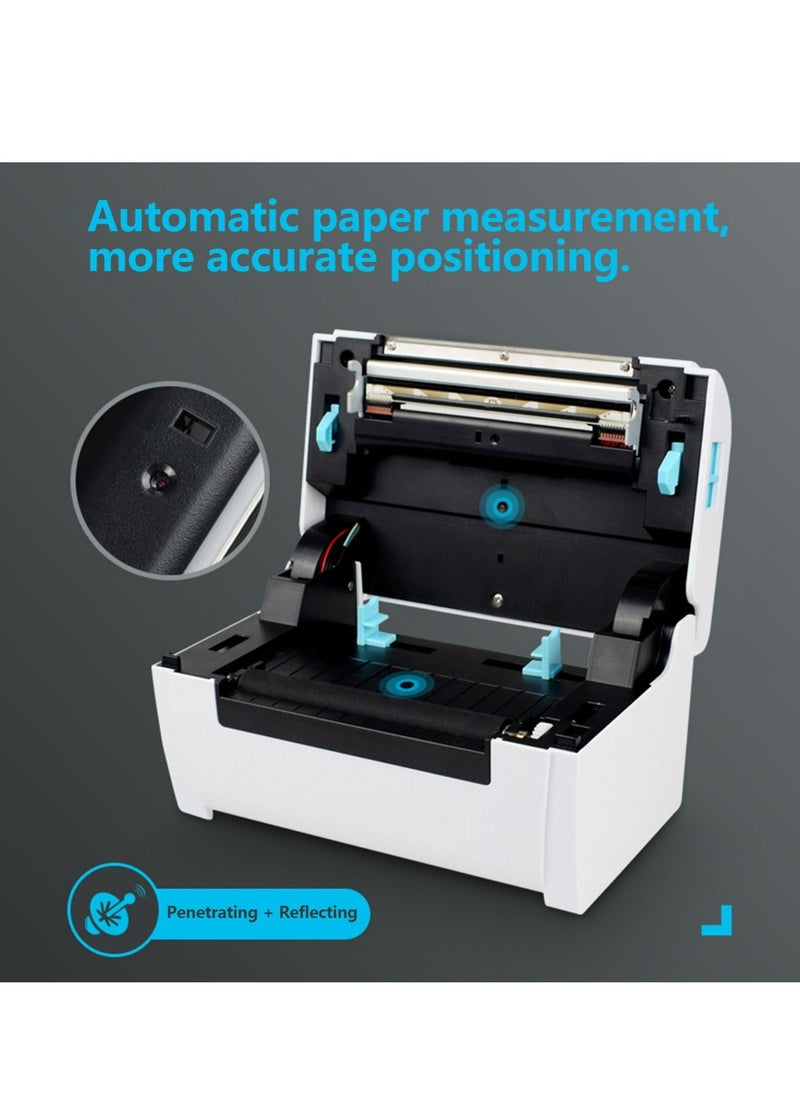 Generic - Thermal Label Printer High Speed Shipping Label Printer USB BT Connection Support 40-110mm Paper Width Compatible with Windows for Supermarket Store Restaurant Logistic - Image 1