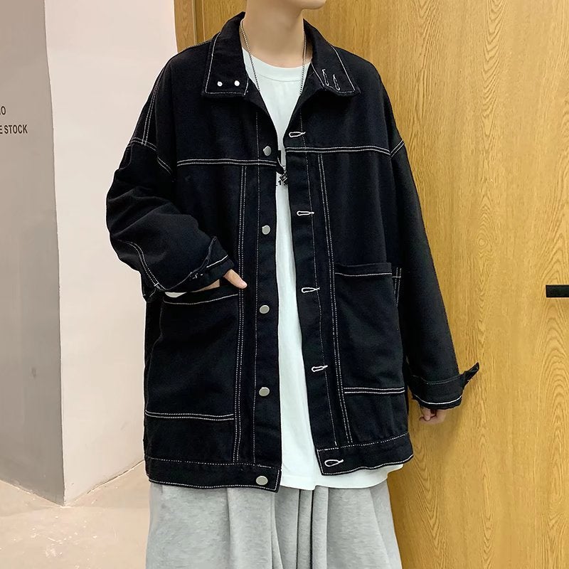 2025 spring and autumn fashion new fried street net red Hong Kong style jacket Korean trend Denim coat a generation of hair Blue - Image 2