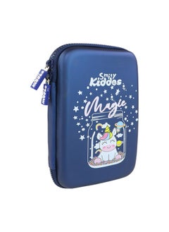 SMILY KIDDOS Smily Kiddos Single Compartment Pencil Case Stylish Cute Large Capacity Hardtop EVA Pencil Case Organizer School Kids Girls Women Pen Holder Pouch Multi Purpose| Magic Unicorn Theme | Blue  - Image 5