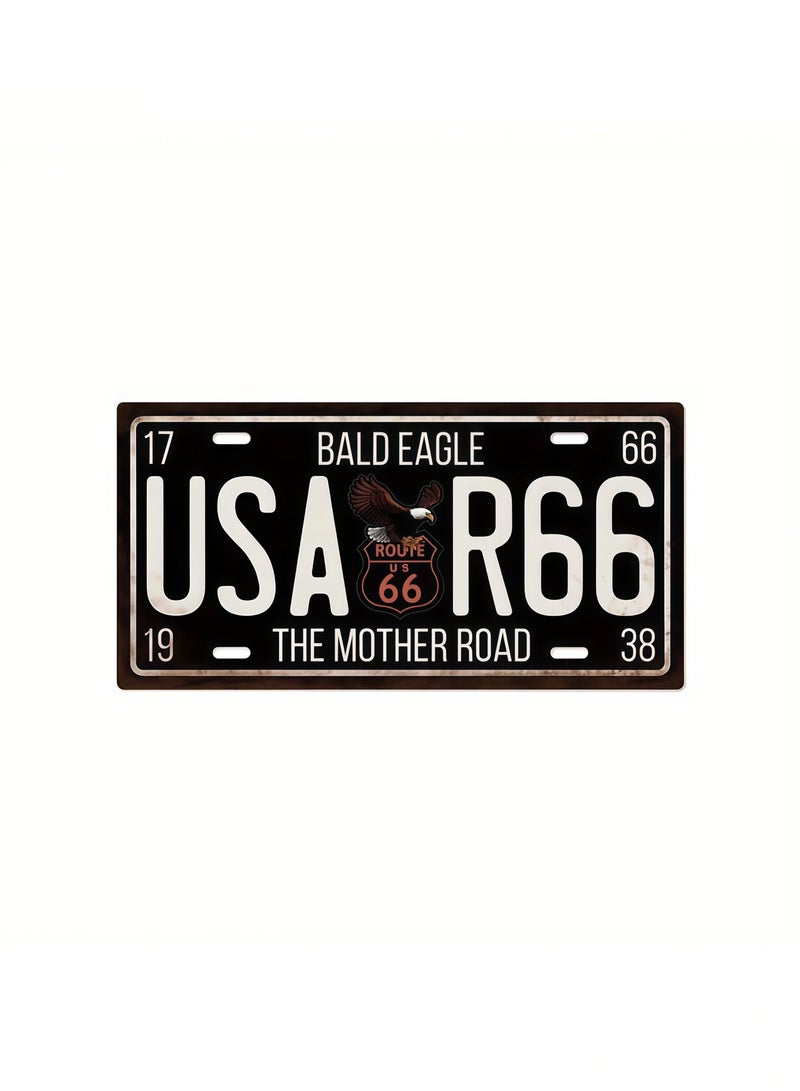 أنغولا باندا علامة معدنية للوحة ترخيص Vintage USA Route 66 - لوحة فنية جدارية قديمة للمنزل، المرآب، ديكور البار - Image 2