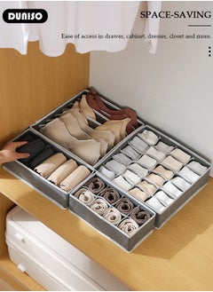 4pcs Wardrobe Clothes Organizer Sock Underwear Drawer Organizer Dividers Cell Foldable Fabric Dresser Closet Storage Box and Storage Bins for Clothing, Baby Clothes, Bra, Panty, Scarf, Ties, Scarves - pzsku/Z9EA0802C534DC4AB62A3Z/45/_/1733362798/dc4029d8-094a-4836-bc6b-bf0af14846a5