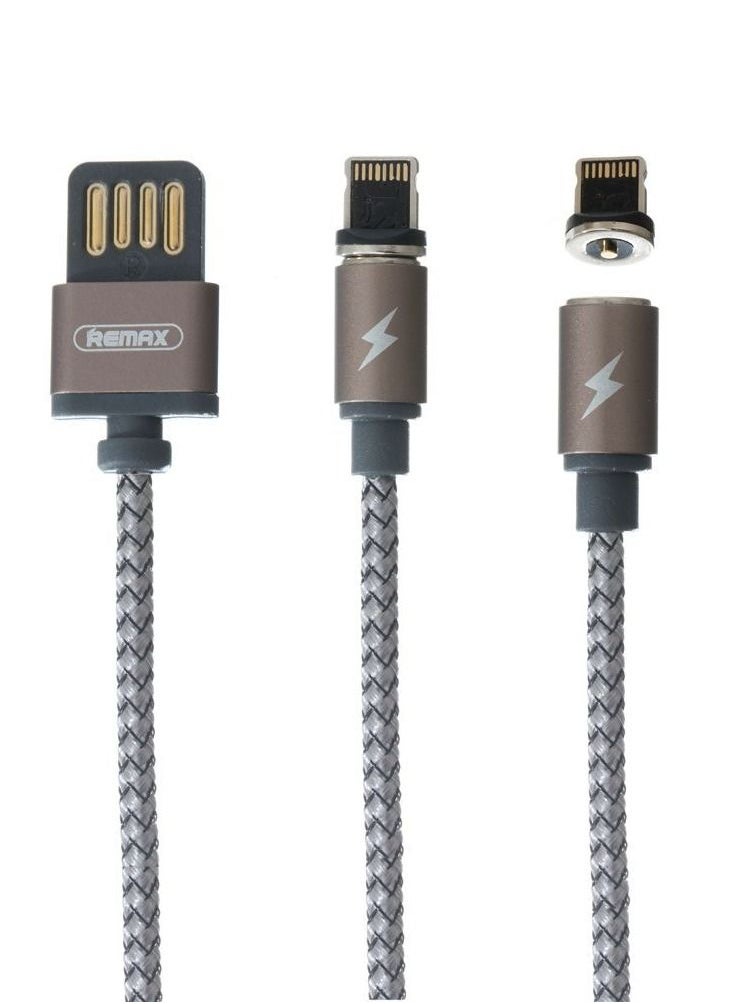 REMAX - Rc-095I Magnetic Data Cable Gravity Series 1.5A For Iphone Black - Image 1