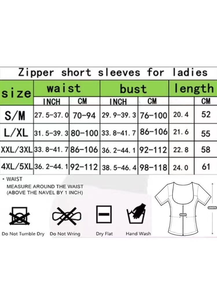 Generic Sauna Suit for Women Weight Loss Sauna Shirt for Women Sweat Suit Waist Trainer Vest Fitness Body Shaper Zipper - Image 2