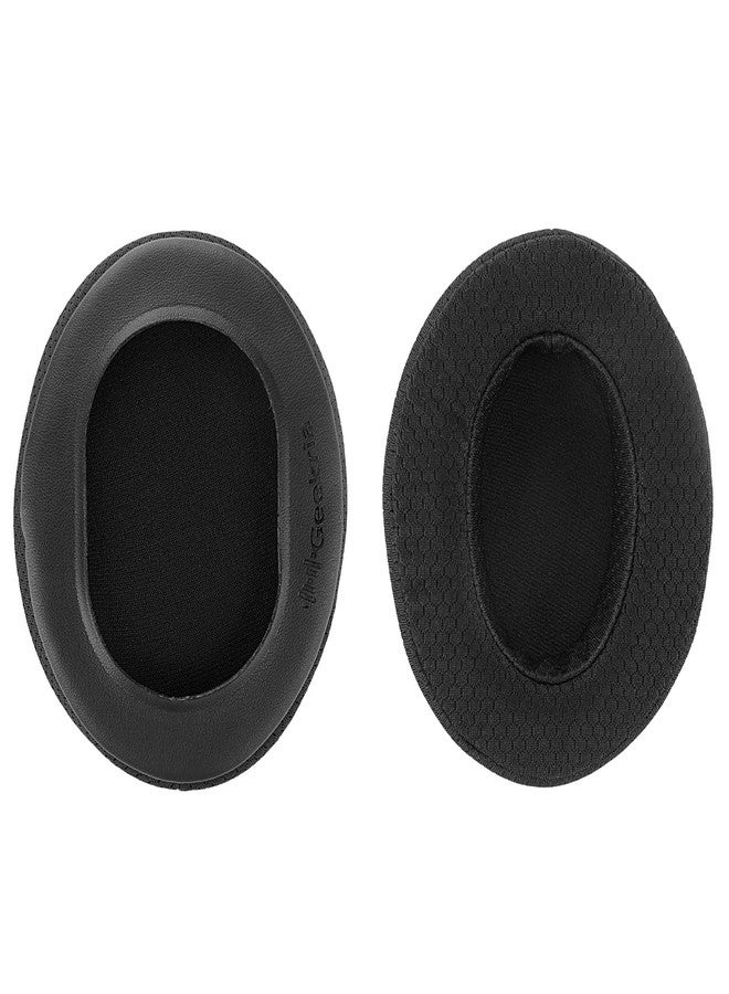 Geekria Comfort Extra Thick Mesh Fabric Replacement Ear Pads for Turtle Beach Stealth 400, 500X, 700X, 420X, Ear Force XO SEVEN, XP500, PX5, PX4, X42 Headphones, Ear Cushions (Black) - Image 3