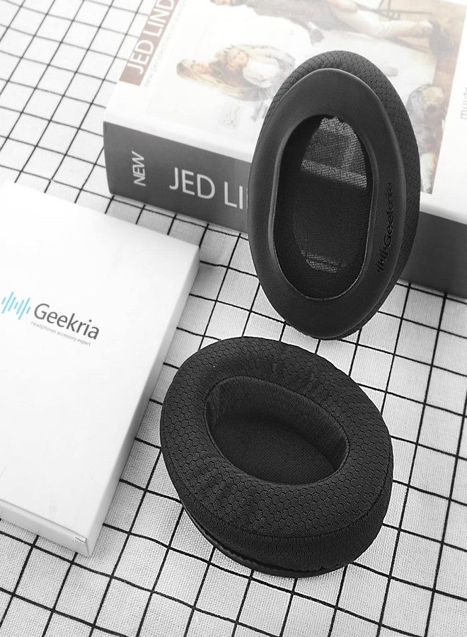 Geekria Comfort Extra Thick Mesh Fabric Replacement Ear Pads for Turtle Beach Stealth 400, 500X, 700X, 420X, Ear Force XO SEVEN, XP500, PX5, PX4, X42 Headphones, Ear Cushions (Black) - Image 4