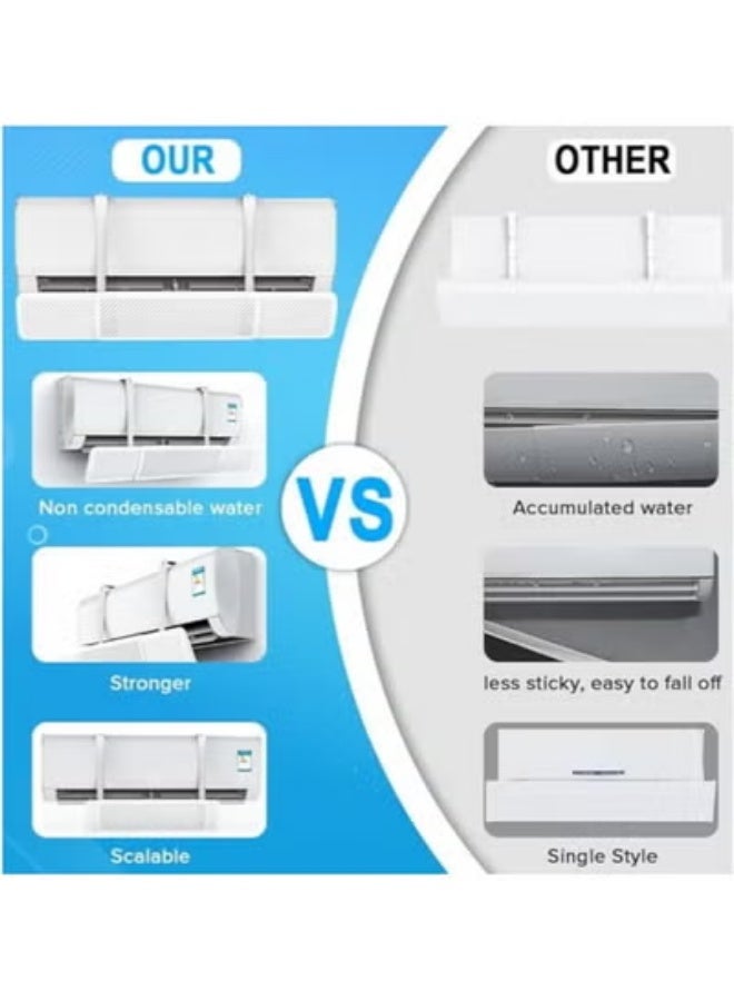 Ac Deflector 3 In 1 Adjustable Air Conditioner Deflector,Universal Retractable Anti Direct Blowing Retractable Air Conditioner Shield, Anti Blast Baffle Wind Direction - Image 2