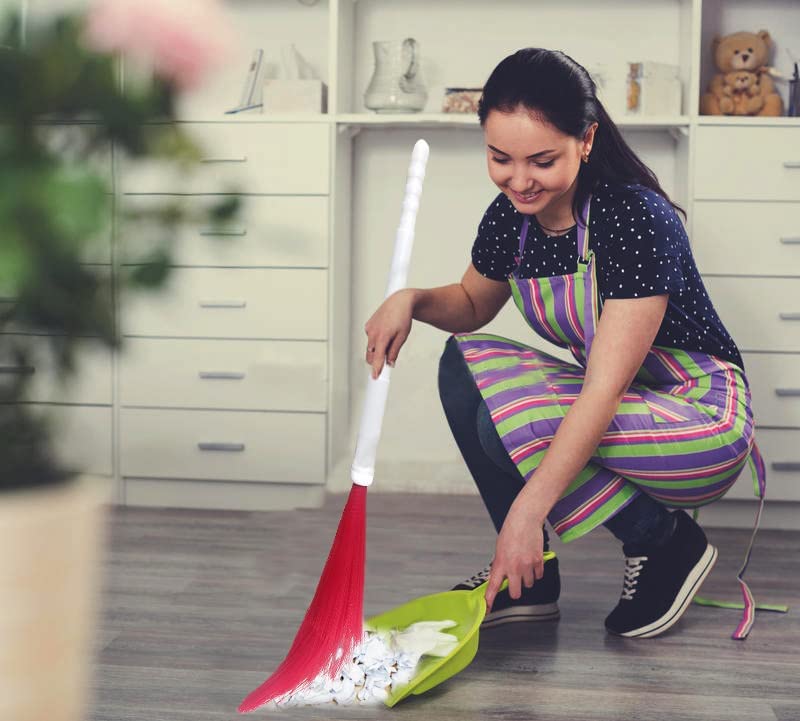 Ephemeral RESH Plastic Broom Fiber Wet and Dry Broom Ideal for Floor Cleaning Adjustable BroomFolding BroomTraveling BroomRandomColor - Image 5