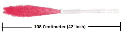 Ephemeral RESH Plastic Broom Fiber Wet and Dry Broom Ideal for Floor Cleaning Adjustable BroomFolding BroomTraveling BroomRandomColor - Image 2