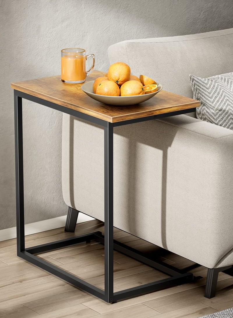 Bukela End Table Living Room, C Shaped End Table 27 inches High, Side Table for Couch Slide Under, C Table Sofa Side End Table，C Table Sofa Side End Table for Living Room  - Image 2