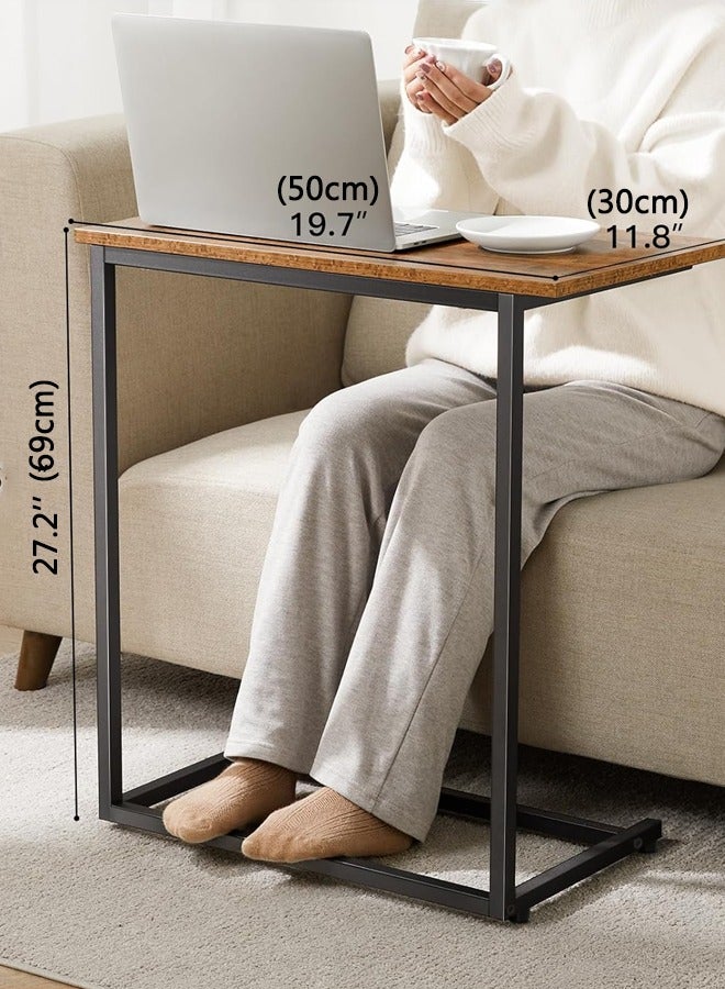 Bukela End Table Living Room, C Shaped End Table 27 inches High, Side Table for Couch Slide Under, C Table Sofa Side End Table，C Table Sofa Side End Table for Living Room  - Image 3