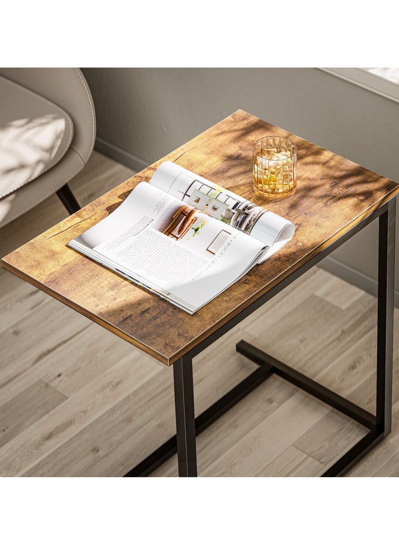 Bukela End Table Living Room, C Shaped End Table 27 inches High, Side Table for Couch Slide Under, C Table Sofa Side End Table，C Table Sofa Side End Table for Living Room  - Image 4