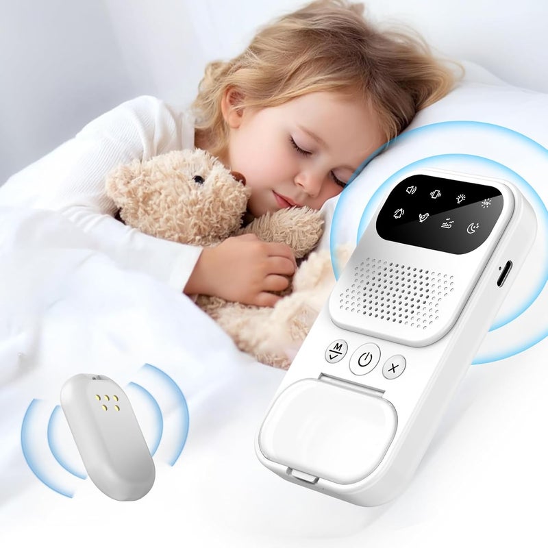 إنذار التبول اللاسلكي للأولاد والبنات، جهاز الضوضاء البيضاء 4 في 1 USB، حساسية عالية، صوت عالٍ، اهتزاز قوي، إنذار التبول، حلول التبول اللاإرادي للأطفال، البالغين، كبار السن - Image 1