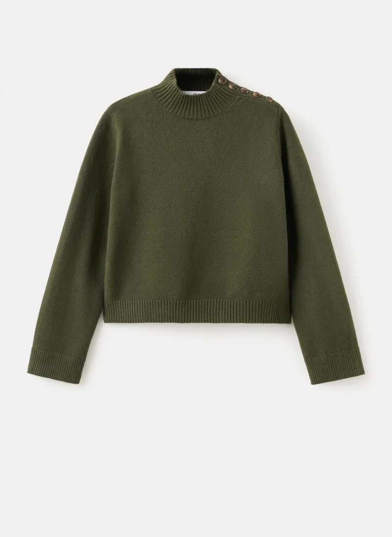 Mango  Perkins-neck sweater with button for Women | Best Price UAE