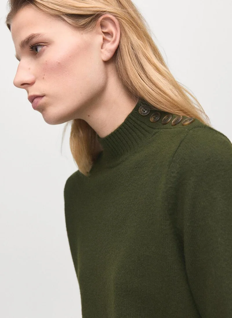 Mango  Perkins-neck sweater with button for Women | Best Price UAE