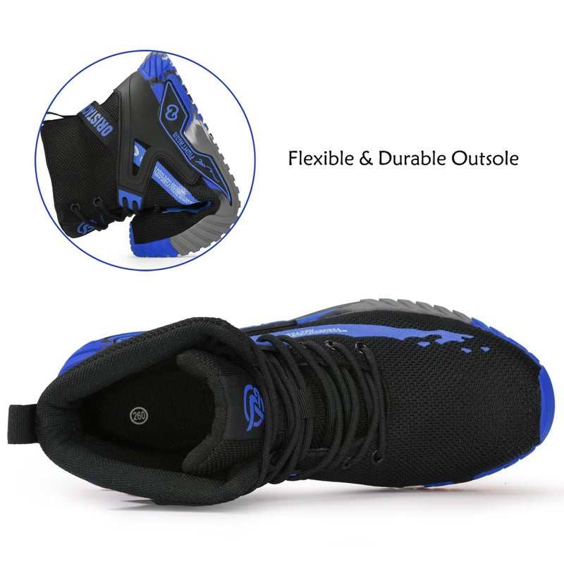 ORISTACO Work Safety Crew Boots Lightweight Breathable Industry Construction Steel Toe Sneakers, 0297 Blue 39 - Image 5