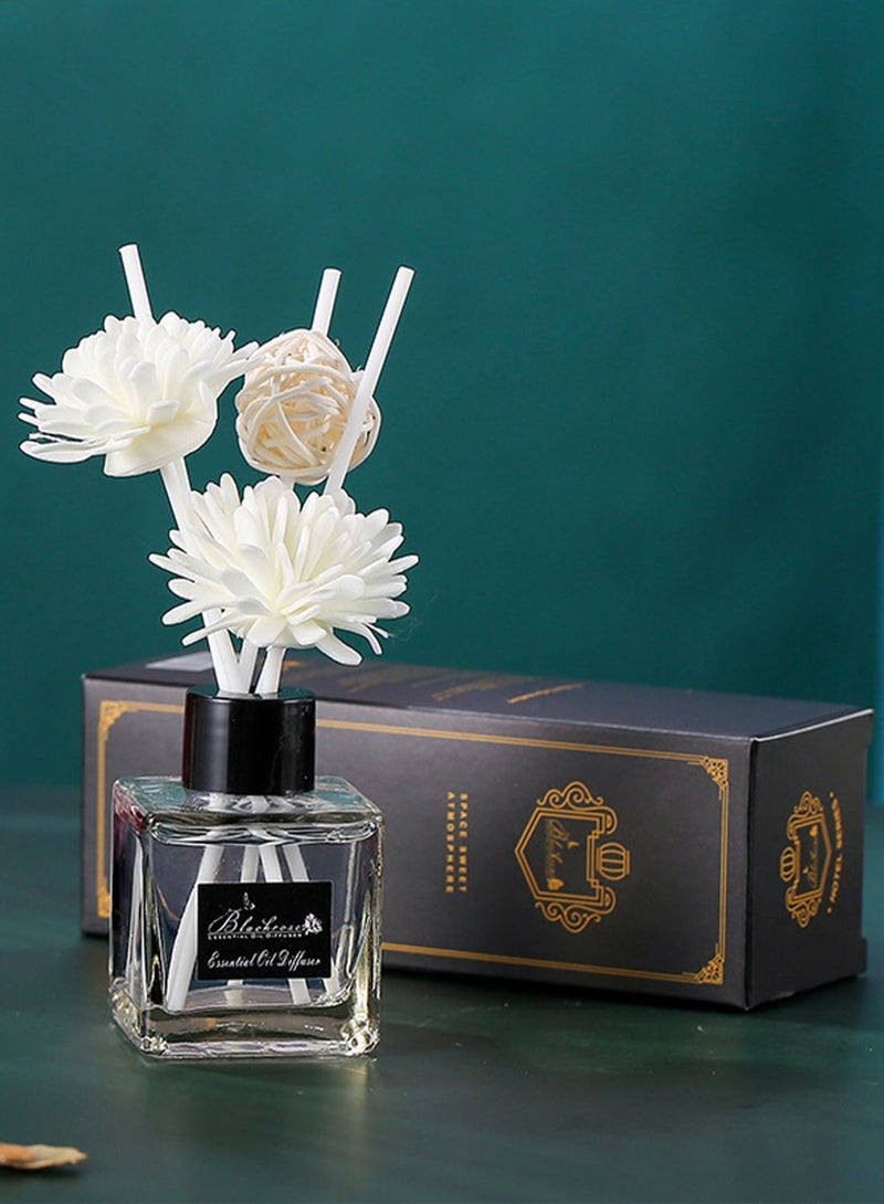 Blackrose جهاز توزيع الزيوت العطرية مع عيدان البخور خالي من اللهب يدوم طويلاً طبيعي أنيق معطر للهواء لإزالة الروائح للفنادق والمنازل والمكاتب وهدية 50 مل برائحة الليمون - Image 3