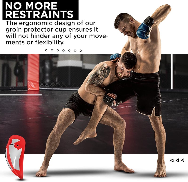 Rdx كوب الحماية للمنطقة الحساسة لفنون القتال المختلطة، الملاكمة، التدريب ومواي تاي، درع واقي مع فتحات تهوية ثلاثية لتدفق الهواء، يستخدم للرجال في الكيك بوكسينغ، الجوجيتسو البرازيلية، الكاراتيه، فنون القتال، التايكوندو، والمبارزات. - Image 5