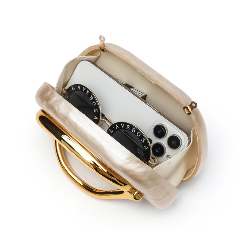 Acrylic Hard Shell Evening Clutch Crossbody Shoulder Bag for Women - Image 3