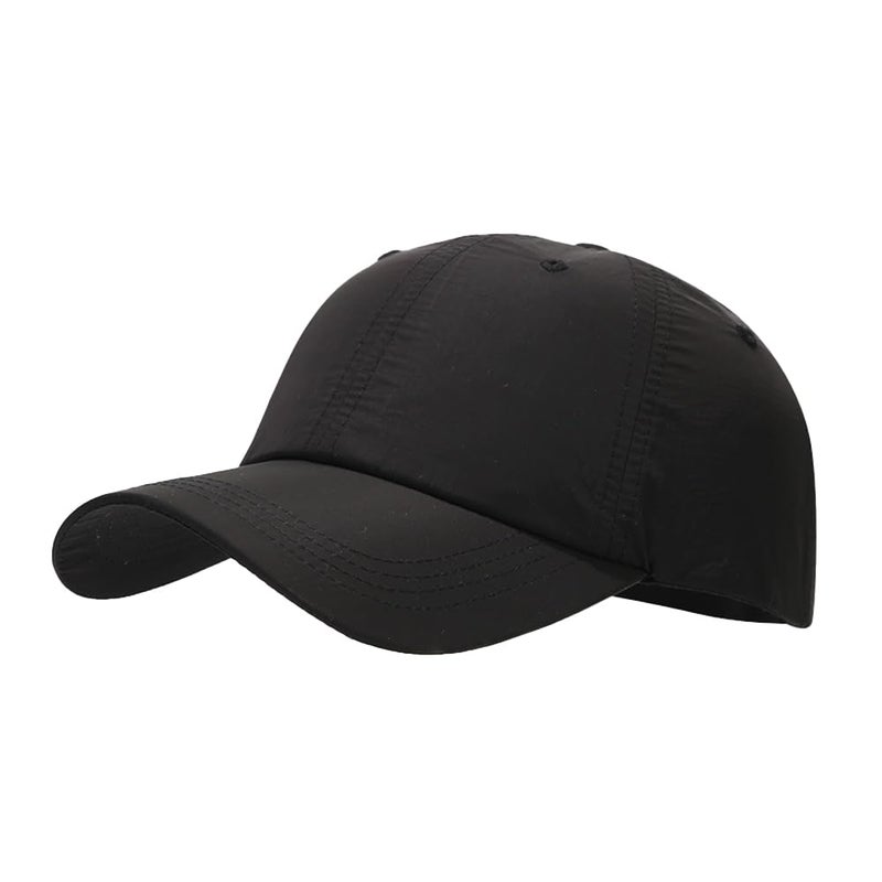 Ptduabenlu Waterproof Baseball Cap Breathable UPF50+ Caps for Men Women Outdoor Sport Adjustable Rain Quick Dry Hat Black - Image 1