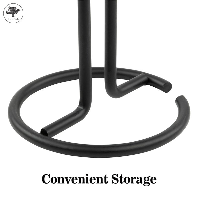 Sulfar Metal Black Tissue Roll Paper Holder/Paper Towel Holder for Home, Paper Roll Dispenser for Bathroom and Dining Table - Image 4