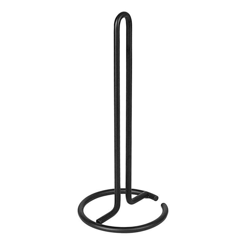 Sulfar Metal Black Tissue Roll Paper Holder/Paper Towel Holder for Home, Paper Roll Dispenser for Bathroom and Dining Table - Image 1