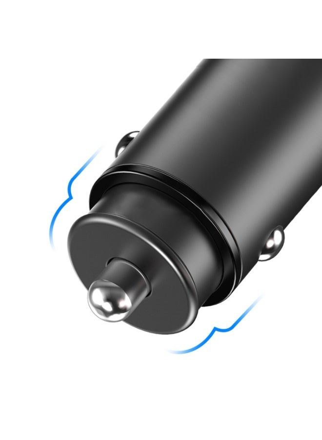 DIVICO Compact Dual USB Car Charger 2.4A Fast Charging Adapter – Metal Mini Design, Smart Output, Overcharge Protection, Universal for All Vehicles and Devices - Image 2